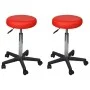 Taburetes de oficina 2 uds cuero sintético rojo de vidaXL, Sillas de oficina - Ref: Foro24-277177, Precio: 91,61 €, Descuento: %