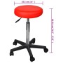 Taburetes de oficina 2 uds cuero sintético rojo de vidaXL, Sillas de oficina - Ref: Foro24-277177, Precio: 93,22 €, Descuento: %