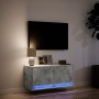 Mueble de TV de pared con luces LED gris hormigón 80x31x35 cm en Muebles TV | Comprar online en Foru.es