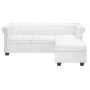 Sofá Chesterfield en forma L cuero artificial blanco de vidaXL, Sofás - Ref: Foro24-275225, Precio: 705,14 €, Descuento: %