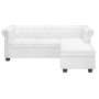 Sofá Chesterfield en forma L cuero artificial blanco de vidaXL, Sofás - Ref: Foro24-275225, Precio: 717,66 €, Descuento: %