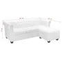 Sofá Chesterfield en forma L cuero artificial blanco de vidaXL, Sofás - Ref: Foro24-275225, Precio: 705,14 €, Descuento: %