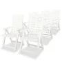 Sillas de jardín reclinables 6 unidades plástico blanco de vidaXL, Sillas de jardín - Ref: Foro24-275068, Precio: 452,20 €, D...