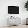 Mueble de TV de pared con luces LED gris Sonoma 80x31x35 cm en Muebles TV | Comprar online en Foru.es
