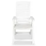 Sillas de jardín reclinables 6 unidades plástico blanco de vidaXL, Sillas de jardín - Ref: Foro24-275068, Precio: 452,20 €, D...