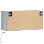 Mueble de TV de pared con luces LED gris Sonoma 80x31x35 cm en Muebles TV | Comprar online en Foru.es