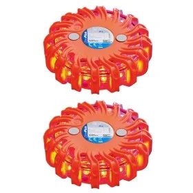 ProPlus Discos de advertencia con 16 LEDs 2 unidades naranja de ProPlus, Señales de carretera y tráfico - Ref: Foro24-276224,...