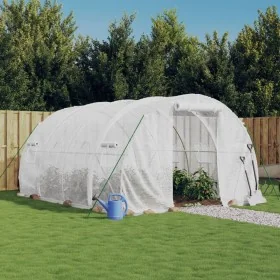 Invernadero con estructura de acero blanco 12 m² 4x3x2 m de vidaXL, Invernaderos - Ref: Foro24-3188050, Precio: 177,99 €, Des...