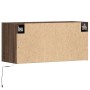 Mueble de TV de pared con luces LED roble marrón 80x31x35 cm en Muebles TV | Comprar online en Foru.es