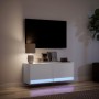 Mueble de TV de pared con luces LED blanco 100x31x35 cm en Muebles TV | Comprar online en Foru.es