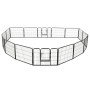 Corral para perros 16 paneles de acero 60x80 cm negro de vidaXL, Casetas y cercados para perros - Ref: Foro24-275492, Precio:...