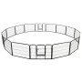 Corral para perros 16 paneles de acero 60x80 cm negro de vidaXL, Casetas y cercados para perros - Ref: Foro24-275492, Precio:...