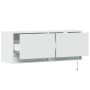 Mueble de TV de pared con luces LED blanco 100x31x35 cm en Muebles TV | Comprar online en Foru.es