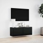 Mueble de TV de pared con luces LED negro 100x31x35 cm en Muebles TV | Comprar online en Foru.es