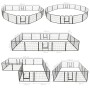 Corral para perros 16 paneles de acero 60x80 cm negro de vidaXL, Casetas y cercados para perros - Ref: Foro24-275492, Precio:...