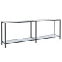 Mesa consola vidrio templado blanco 220x35x75,5 cm de vidaXL, Mesas auxiliares - Ref: Foro24-331712, Precio: 113,45 €, Descue...