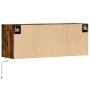 Mueble de TV de pared con luces LED roble ahumado 100x31x35 cm en Muebles TV | Comprar online en Foru.es