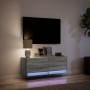 Mueble de TV de pared con luces LED gris Sonoma 100x31x35 cm en Muebles TV | Comprar online en Foru.es