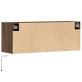 Mueble de TV de pared con luces LED marrón roble 100x31x35 cm en Muebles TV | Comprar online en Foru.es
