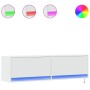 Mueble de TV de pared con luces LED blanco 140x31x38 cm en Muebles TV | Comprar online en Foru.es