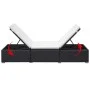 Sonnenliegen mit Kissen 2 Stück schwarzes synthetisches Rattan von vidaXL, Liegen - Ref: Foro24-277088, Preis: 314,47 €, Raba...