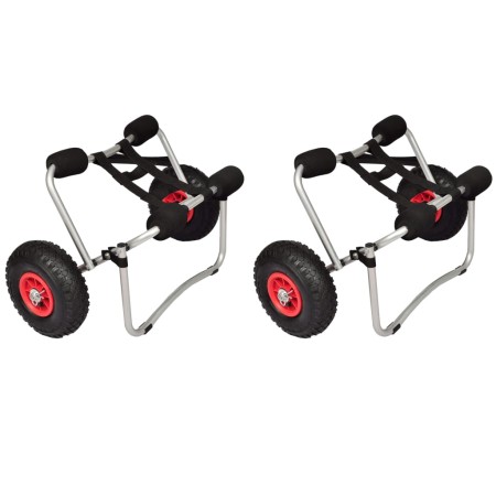 Carrito de kayak 2 unidades aluminio de vidaXL, Tráilers para barcos - Ref: Foro24-277087, Precio: 136,66 €, Descuento: %