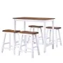 Juego de mesa alta y taburete de cocina 5 pzas madera maciza de vidaXL, muebles para cocinas y comedores - Ref: Foro24-275232...