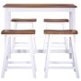 Juego de mesa alta y taburete de cocina 5 pzas madera maciza de vidaXL, muebles para cocinas y comedores - Ref: Foro24-275232...