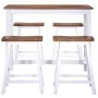 Juego de mesa alta y taburete de cocina 5 pzas madera maciza de vidaXL, muebles para cocinas y comedores - Ref: Foro24-275232...