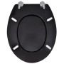 Asiento de inodoro con tapas 2 uds MDF negro de vidaXL, Asientos de inodoros y bidés - Ref: Foro24-275908, Precio: 63,84 €, D...