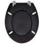 Toilet seat with lids 2 pcs MDF black by vidaXL, Toilet and bidet seats - Ref: Foro24-275908, Price: 71,60 €, Discount: %