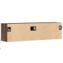 Mueble de TV de pared con luces LED marrón roble 140x31x38 cm en Muebles TV | Comprar online en Foru.es