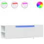 Mueble de TV de pared con luces LED blanco 135x31x39,5 cm en Muebles TV | Comprar online en Foru.es