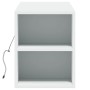 Mueble de TV de pared con luces LED blanco 135x31x39,5 cm en Muebles TV | Comprar online en Foru.es
