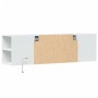 Mueble de TV de pared con luces LED blanco 135x31x39,5 cm en Muebles TV | Comprar online en Foru.es