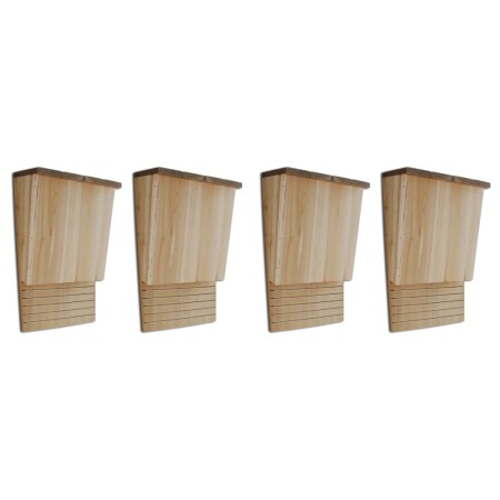 Casas para murciélagos 4 unidades de madera 22x12x34 cm de vidaXL, Refugios para murciélagos - Ref: Foro24-276009, Precio: 51...