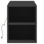 Mueble de TV de pared con luces LED negro 135x31x39,5 cm en Muebles TV | Comprar online en Foru.es