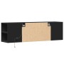 Mueble de TV de pared con luces LED negro 135x31x39,5 cm en Muebles TV | Comprar online en Foru.es