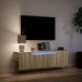 Mueble de TV de pared con luces LED roble Sonoma 135x31x39,5 cm en Muebles TV | Comprar online en Foru.es