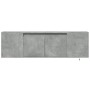 Mueble de TV de pared luces LED gris hormigón 135x31x39,5 cm en Muebles TV | Comprar online en Foru.es