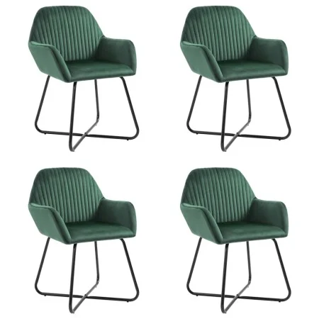 Sillas de comedor 4 unidades de terciopelo verde de vidaXL, Sillas de comedor - Ref: Foro24-277007, Precio: 411,63 €, Descuen...