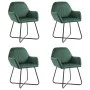 Sillas de comedor 4 unidades de terciopelo verde de vidaXL, Sillas de comedor - Ref: Foro24-277007, Precio: 411,63 €, Descuen...