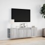 Mueble de TV de pared con luces LED gris Sonoma 135x31x39,5 cm en Muebles TV | Comprar online en Foru.es