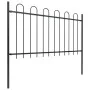 Valla de jardín con puntas de aro acero negro 5,1x1 m by vidaXL, fence panels - Ref: Foro24-277658, Price: 187,42 €, Discount: %