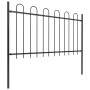Valla de jardín con puntas de aro acero negro 5,1x1 m de vidaXL, Paneles de vallas - Ref: Foro24-277658, Precio: 186,67 €, De...