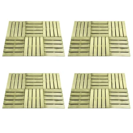 Baldosa de porche 24 unidades madera verde 50x50 cm de vidaXL, Suelos y moquetas - Ref: Foro24-276432, Precio: 240,75 €, Desc...