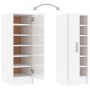 Mueble zapatero de aglomerado blanco con brillo 32x35x92 cm de vidaXL, Zapateros y organizadores de calzado - Ref: Foro24-808...
