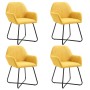 Sillas de comedor 4 unidades tela amarillo de vidaXL, Sillas de comedor - Ref: Foro24-277108, Precio: 360,40 €, Descuento: %