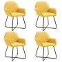 Sillas de comedor 4 unidades tela amarillo by vidaXL, dining chairs - Ref: Foro24-277108, Price: 355,74 €, Discount: %