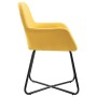Sillas de comedor 4 unidades tela amarillo de vidaXL, Sillas de comedor - Ref: Foro24-277108, Precio: 360,40 €, Descuento: %